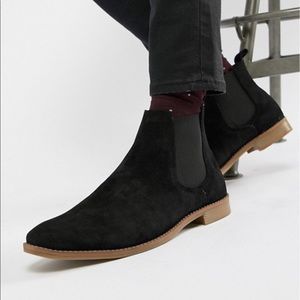 mens chelsea boots with buckle strap